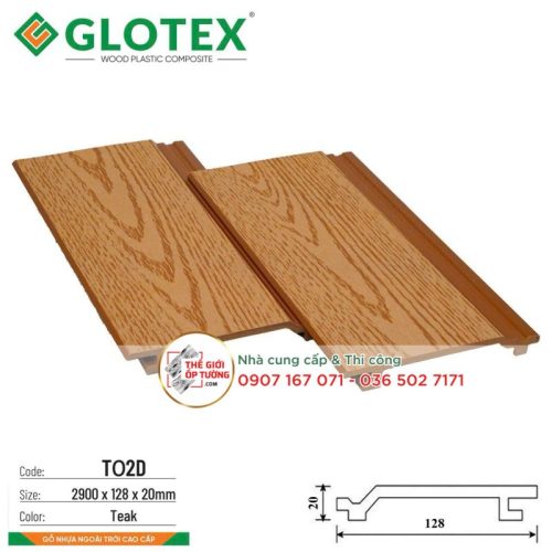 Tấm Ốp Gỗ Nhựa Ngoài Trời Composite Glotex