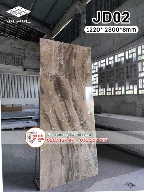 Tấm ốp tường than tre vân đá cẩm thạch JD02