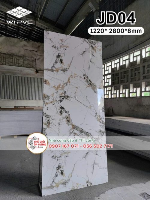 Tấm ốp tường than tre vân đá cẩm thạch JD04