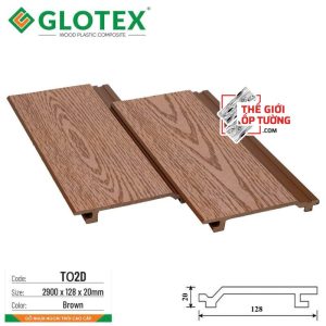 Tấm Ốp Gỗ Nhựa Ngoài Trời Composite Glotex TD2D