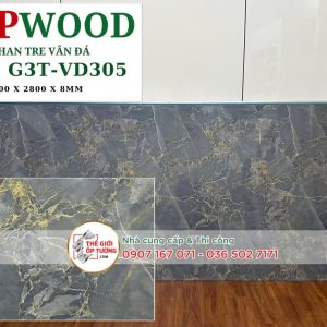 Tấm ốp tường than tre 8mm GPWood vân đá 305