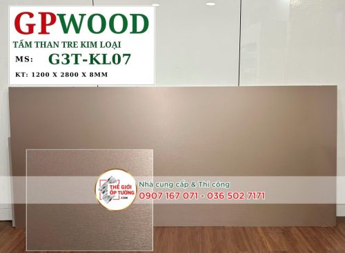 Tấm ốp tường than tre 8mm GPWood vân kim loại 07
