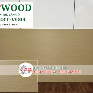 Tấm ốp tường than tre 8mm GPWood vân gỗ 04