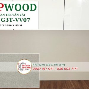 Tấm ốp tường than tre 8mm GPWood vân vải 07