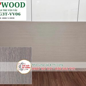 Tấm ốp tường than tre 8mm GPWood vân vải 06