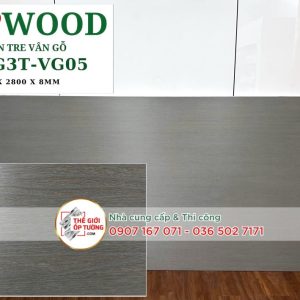 Tấm ốp tường than tre 8mm GPWood vân gỗ 05