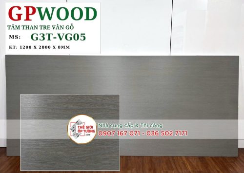 Tấm ốp tường than tre 8mm GPWood vân gỗ 05
