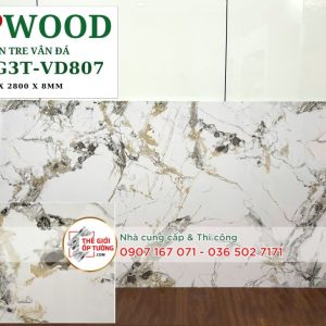 Tấm ốp tường than tre 8mm GPWood vân đá 807