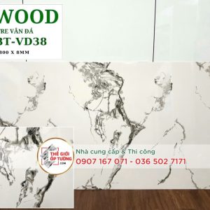Tấm ốp tường than tre 8mm GPWood vân đá 38
