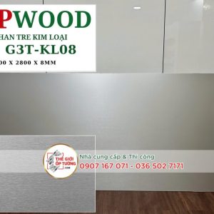 Tấm ốp tường than tre 8mm GPWood vân kim loại 08