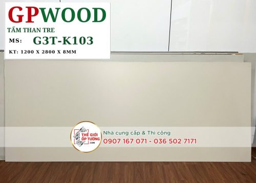 Tấm ốp tường than tre 8mm GPWood vân kim loại 03