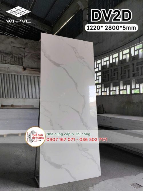 Tấm ốp tường than tre vân đá cẩm thạch DV2D
