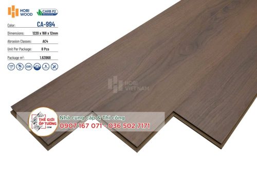 Sàn Gỗ CARB P2 Hobi Wood 12mm đạt tiêu chuẩn xanh 994