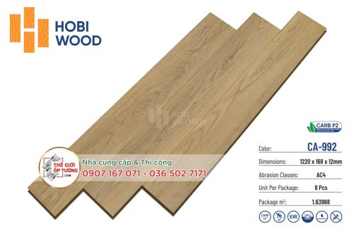 Sàn Gỗ CARB P2 Hobi Wood 12mm đạt tiêu chuẩn xanh 992