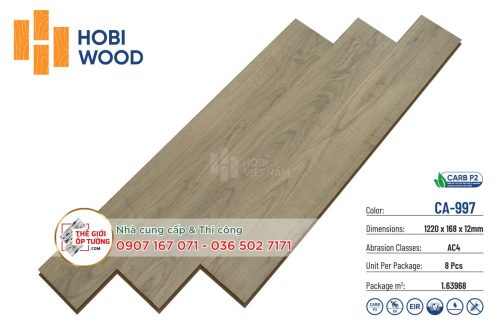 Sàn Gỗ CARB P2 Hobi Wood 12mm đạt tiêu chuẩn xanh 997