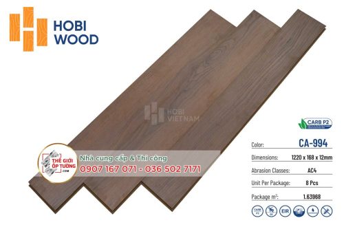 Sàn Gỗ CARB P2 Hobi Wood 12mm đạt tiêu chuẩn xanh 994