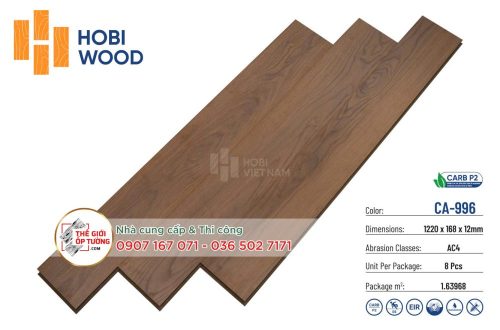 Sàn Gỗ CARB P2 Hobi Wood 12mm đạt tiêu chuẩn xanh 996