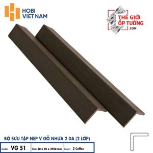 Sàn gỗ nhựa ngoài trời 2 da cao cấp HOBI - thanh nẹp V