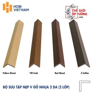 Sàn gỗ nhựa ngoài trời 2 da cao cấp HOBI - thanh nẹp V