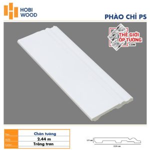 Phào chỉ PS trang trí tường trần HOBI Vietnam - trắng trơn