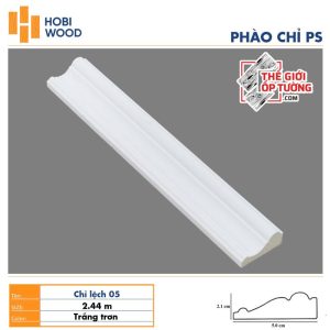 Phào chỉ PS trang trí tường trần HOBI Vietnam - trắng trơn