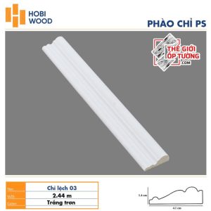 Phào chỉ PS trang trí tường trần HOBI Vietnam - trắng trơn