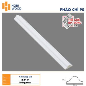 Phào chỉ PS trang trí tường trần HOBI Vietnam - trắng trơn