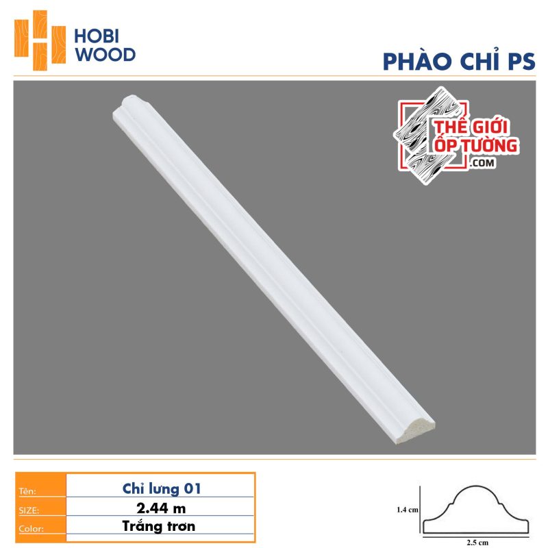 phao-chi-ps-trang-tri-hobi-mau-trang-tron (8) Phào chỉ PS trang trí tường trần HOBI Vietnam - trắng trơn