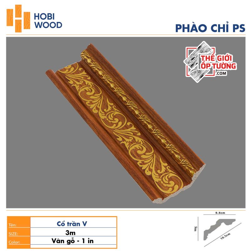 phao-chi-ps-trang-tri-hobi-van-go-phoi-vang (3) Phào chỉ PS trang trí tường trần HOBI Vietnam - vân gỗ phối vàng
