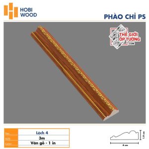 Phào chỉ PS trang trí tường trần HOBI Vietnam - vân gỗ phối vàng