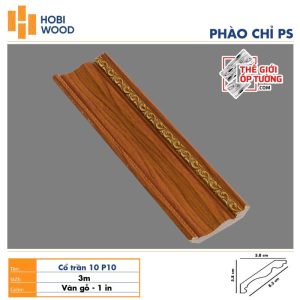 Phào chỉ PS trang trí tường trần HOBI Vietnam - vân gỗ phối vàng