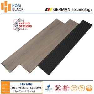 Sàn Gỗ Hobi Black Cốt Đen 686 - sàn gỗ công nghệ Đức