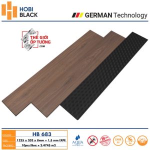 Sàn Gỗ Hobi Black Cốt Đen 683 - sàn gỗ công nghệ Đức
