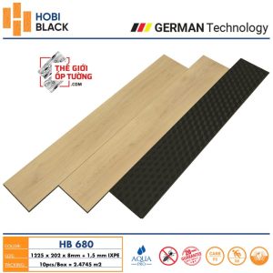 Sàn Gỗ Hobi Black Cốt Đen 680 - sàn gỗ công nghệ Đức