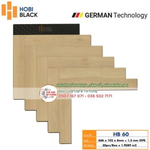 Sàn Gỗ Xương Cá Hobi Black Cốt Đen 60 - sàn gỗ công nghệ Đức