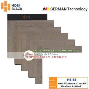 Sàn Gỗ Xương Cá Hobi Black Cốt Đen 66 - sàn gỗ công nghệ Đức