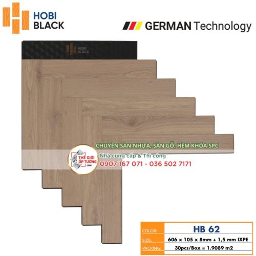 Sàn Gỗ Xương Cá Hobi Black Cốt Đen 62 - sàn gỗ công nghệ Đức