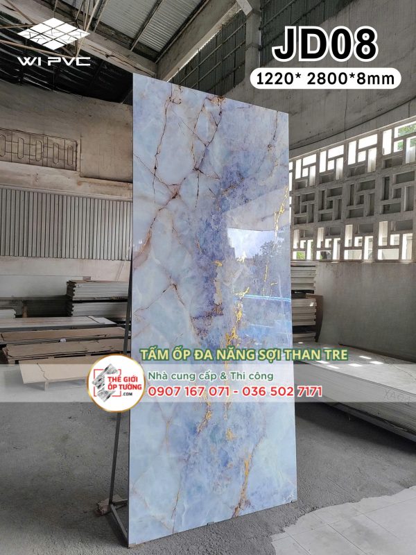 Tấm ốp tường than tre vân đá cẩm thạch JD08