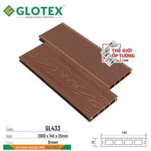 Tấm Ốp Gỗ Nhựa Ngoài Trời Composite Glotex - Ốp lỗ chữ nhật GL