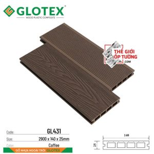 Tấm Ốp Gỗ Nhựa Ngoài Trời Composite Glotex - Ốp lỗ chữ nhật GL