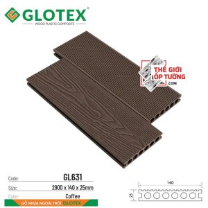 Tấm Ốp Gỗ Nhựa Ngoài Trời Composite Glotex - Ốp lỗ tròn GL