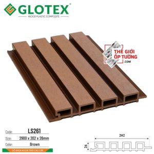 Tấm Ốp Gỗ Nhựa Ngoài Trời Composite Glotex - Thanh Lam Sóng
