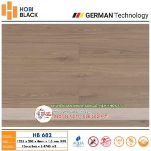 Sàn Gỗ Hobi Black Cốt Đen 682 - sàn gỗ công nghệ Đức