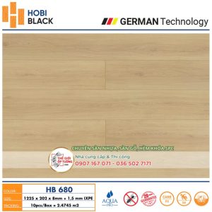 Sàn Gỗ Hobi Black Cốt Đen 680 - sàn gỗ công nghệ Đức