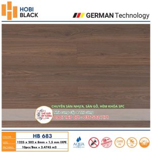 Sàn Gỗ Hobi Black Cốt Đen 683 - sàn gỗ công nghệ Đức