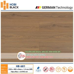 Sàn Gỗ Hobi Black Cốt Đen 681 - sàn gỗ công nghệ Đức