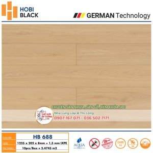 Sàn Gỗ Hobi Black Cốt Đen 688 - sàn gỗ công nghệ Đức