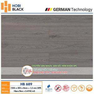 Sàn Gỗ Hobi Black Cốt Đen 689 - sàn gỗ công nghệ Đức