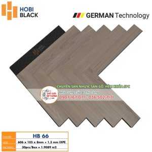 Sàn Gỗ Xương Cá Hobi Black Cốt Đen 66 - sàn gỗ công nghệ Đức