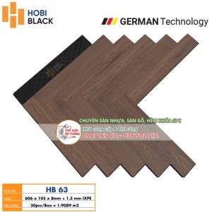 Sàn Gỗ Xương Cá Hobi Black Cốt Đen 63 - sàn gỗ công nghệ Đức